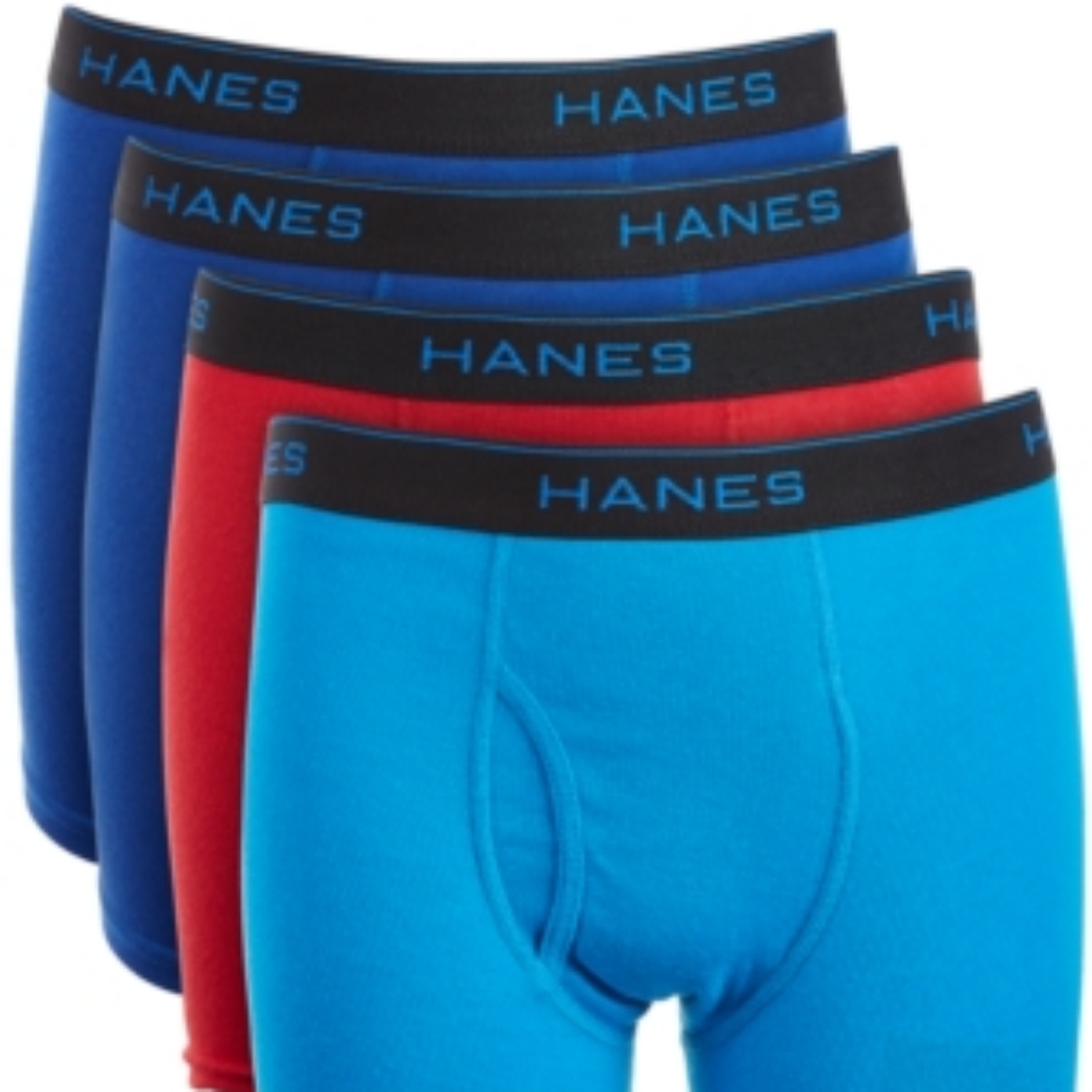 Hanes Big Boys 4-Pk. Boxer Briefs - Asst